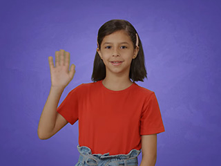 sign language hello thumb